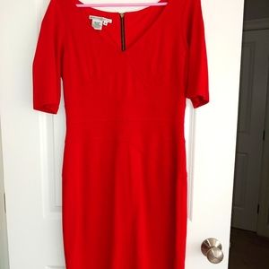Maggie London short sleeve red  dress.